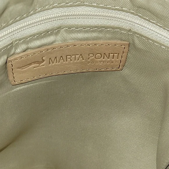 Marta Ponti by Anthropologie Tan Woven Leather Tote Crossbody Shoulder Bag - Picture 11 of 11